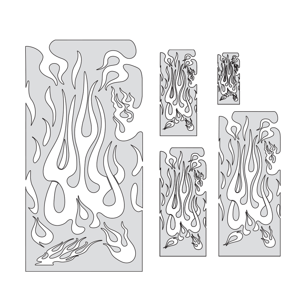 ARTOOL FH FM 3 Flame Master Set (5 pcs.) Freehand Airbrush Templates by ...
